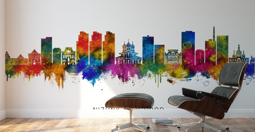 Nizhny Novgorod Russia Skyline Wall Murals