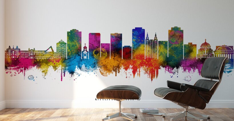 Novosibirsk Russia Skyline Wall Murals