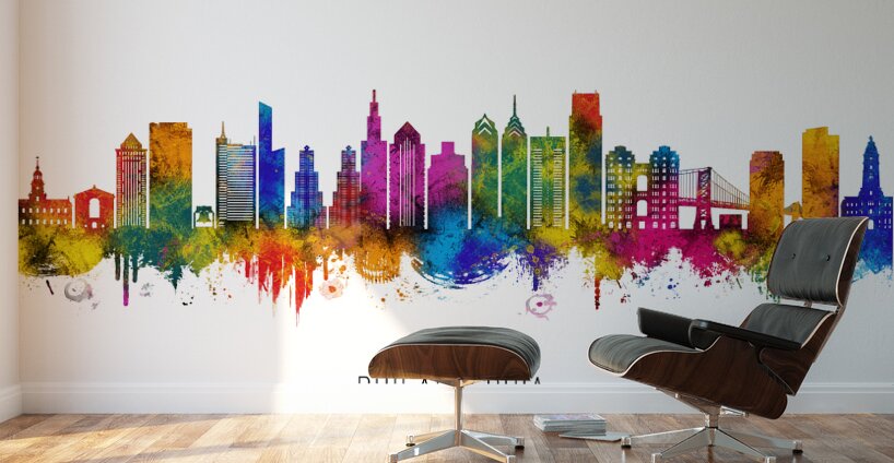 Philadelphia Pennsylvania Skyline Wall Murals