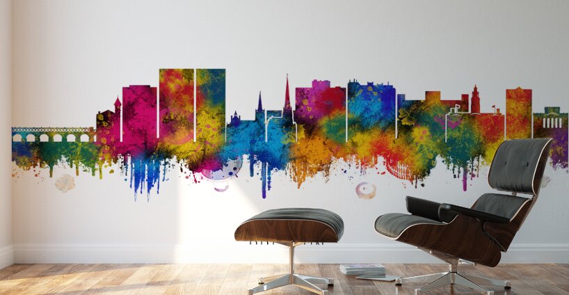 Preston England Skyline Wall Murals