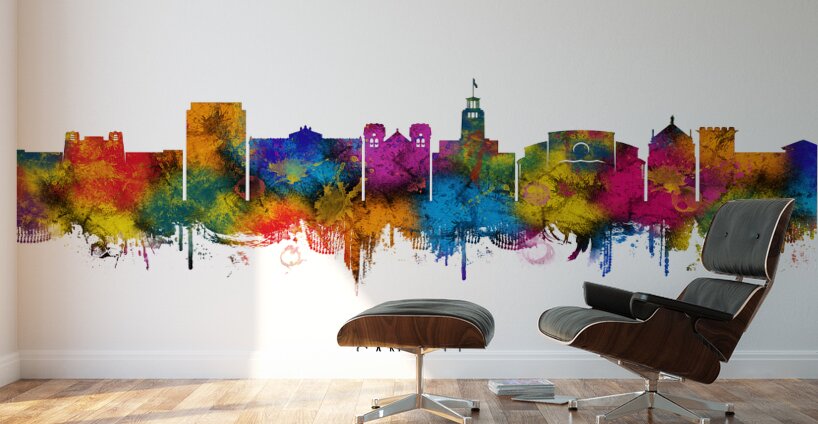 Santa Fe New Mexico Skyline Wall Murals