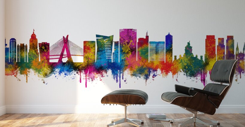 Sao Paulo Brazil Skyline Wall Murals