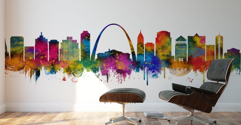 St. Louis Missouri Skyline Wall Murals