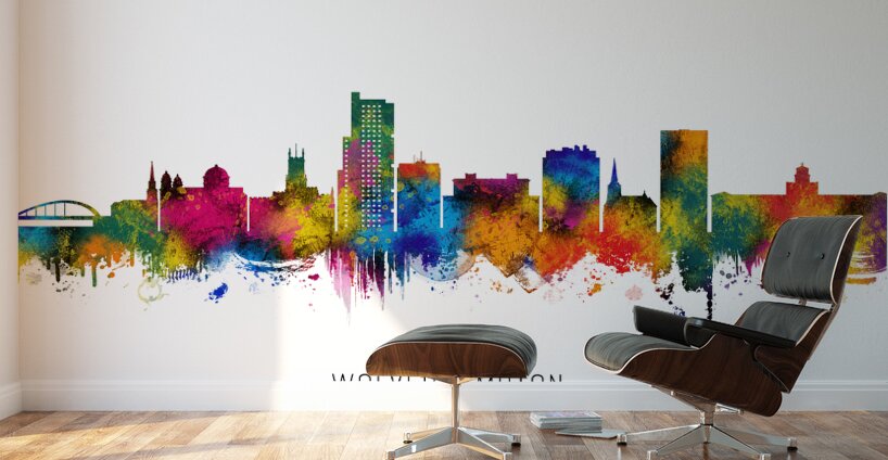 Wolverhampton England Skyline Wall Murals