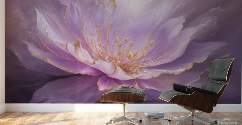 abstract oil painting that captures the essence of flowers  12 Wall Murals
