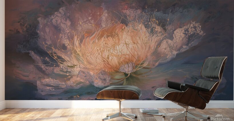 abstract oil painting that captures the essence of flowers  13 Wall Murals