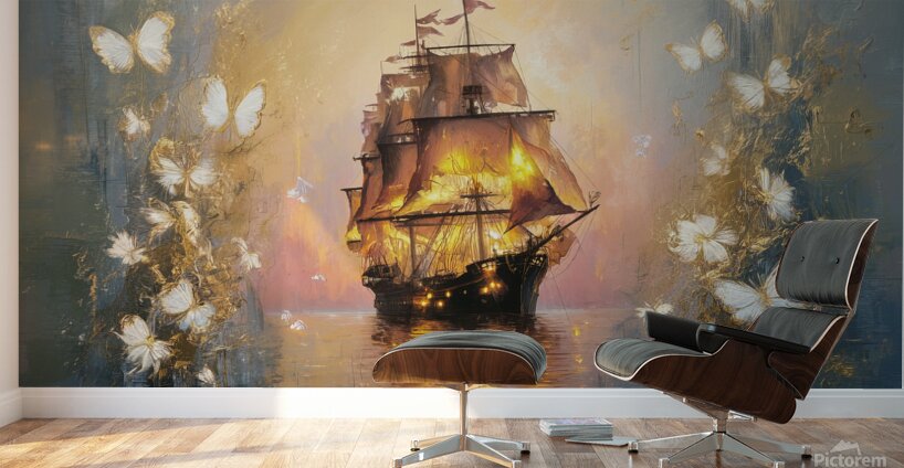 abstract oil painting that captures the essence of flowers  17 Wall Murals