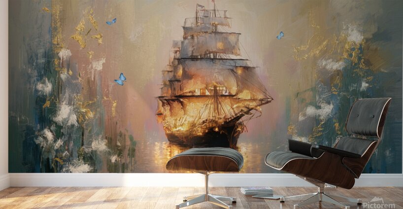 abstract oil painting that captures the essence of flowers  23 Wall Murals