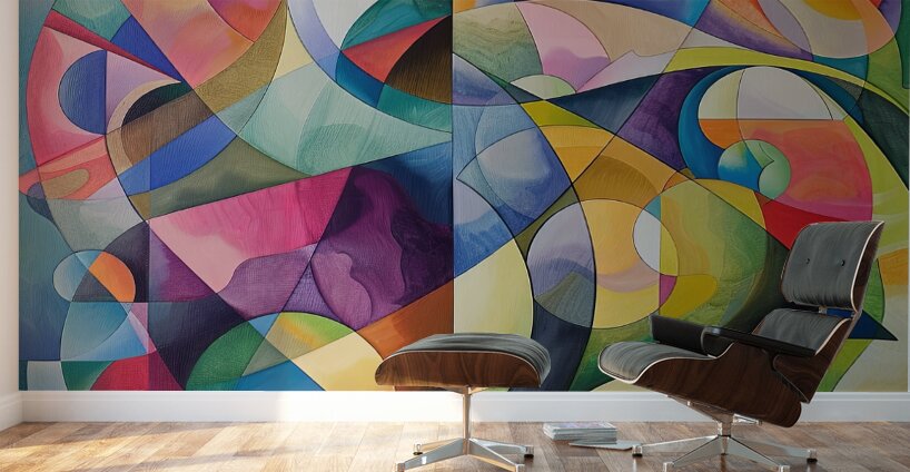 Geometric Symphony Wall Murals