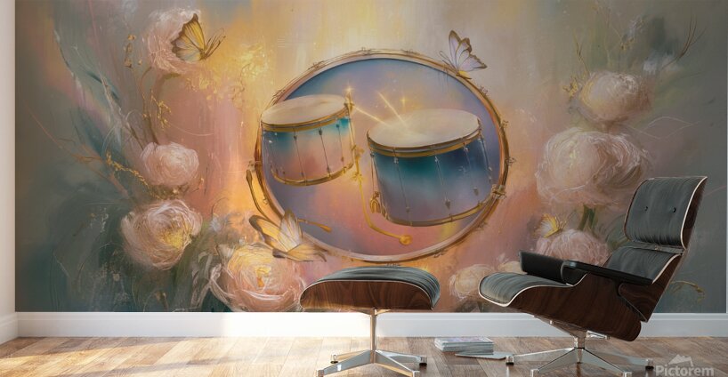 abstract oil painting that captures the essence of flowers  8 Wall Murals