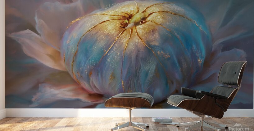 abstract oil painting that captures the essence of flowers  28 Wall Murals