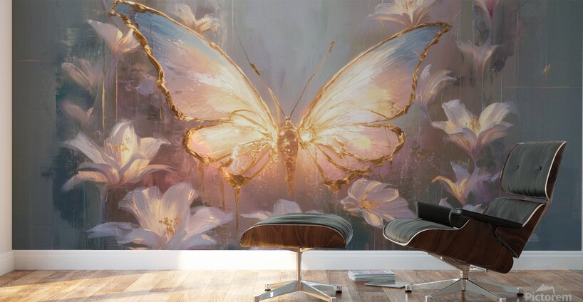 abstract oil painting that captures the essence of flowers  39 Wall Murals