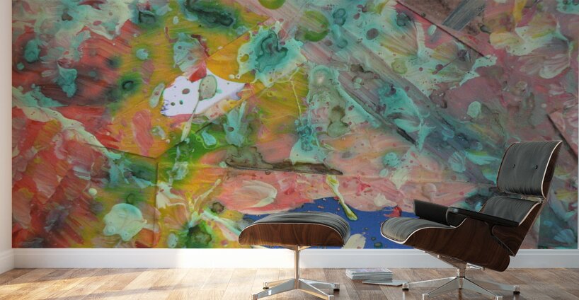 Cosmic Bloom – A Collision of Colors Wall Murals