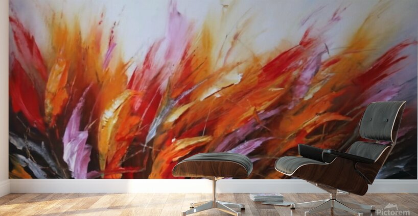 Abstract Feather Oil Painting on Canvas Wall Murals