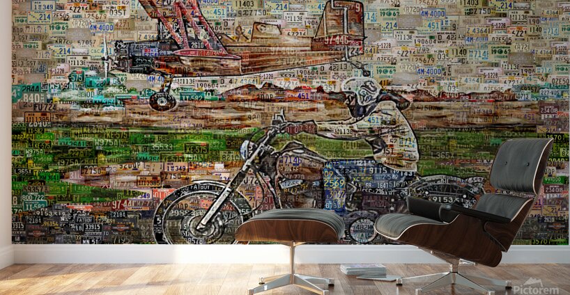 HARLEY  AND PLANE Wall Murals