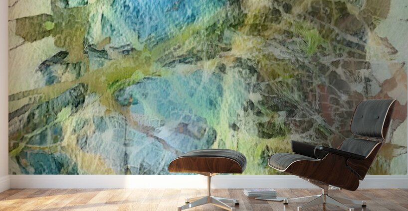 the blue electric portrait Wall Murals