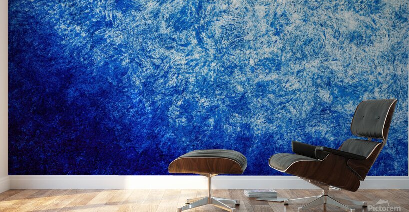 Abstract blue painting.   Wall Murals