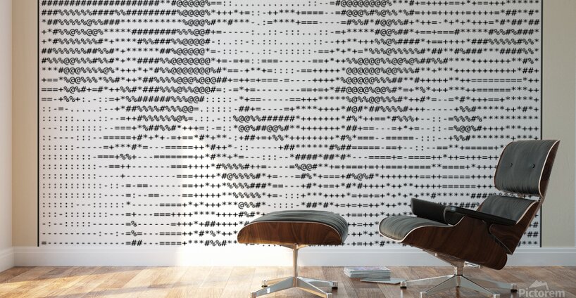 Portret van Florence Owens Thompson ascii art Wall Murals