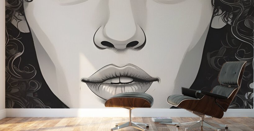 Curly Hair Character Design 6 Wall Murals