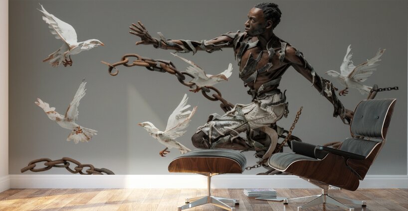 Liberations Embrace: Chains Transformed Wall Murals