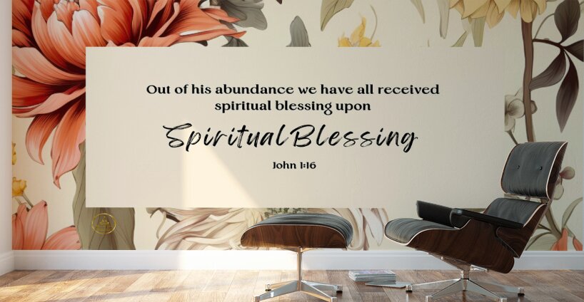 John 1:16 | Bible Verse Art | Wall Art Wall Murals