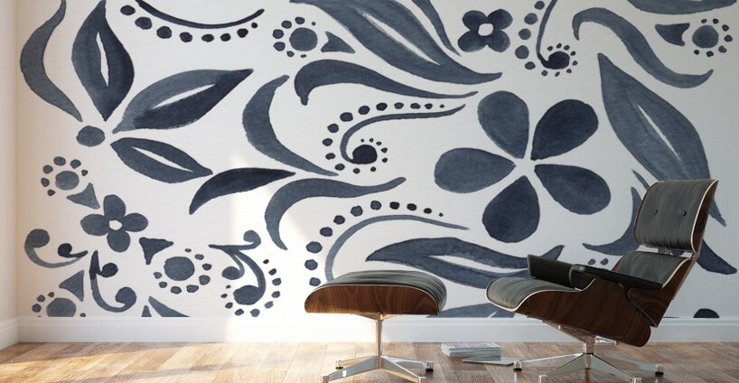 Flower Minimalism Pattern 7 Wall Murals