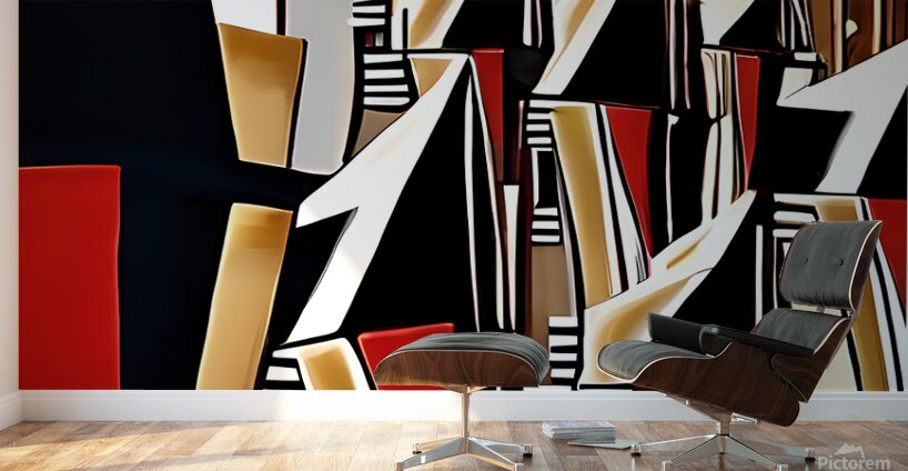 abstract geomatric art Wall Murals