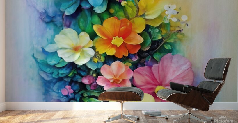 abstract oil painting of flowers 25 Wall Murals