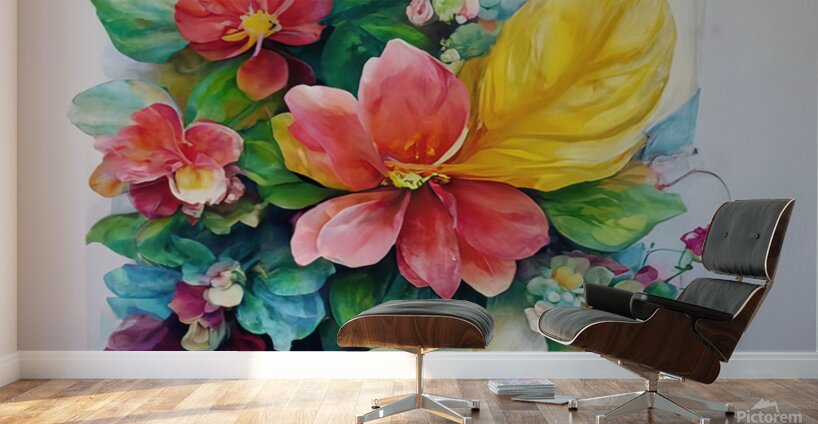abstract oil painting of flowers 34 Wall Murals