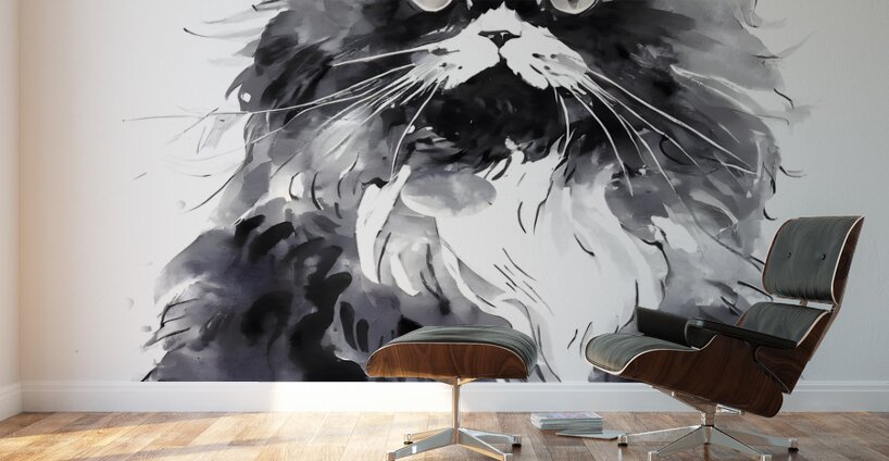 Bad Hair Day Kitty Wall Murals