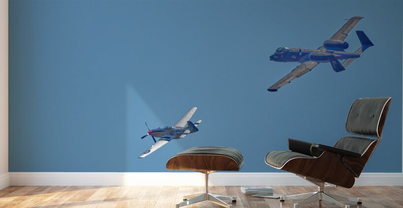 A10 Warthog & P51 Mustang- 1 Wall Murals