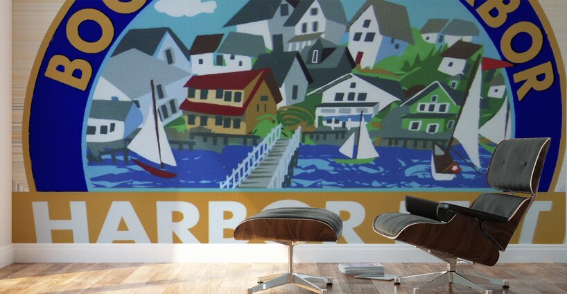 booth bay harbor fest sign Wall Murals