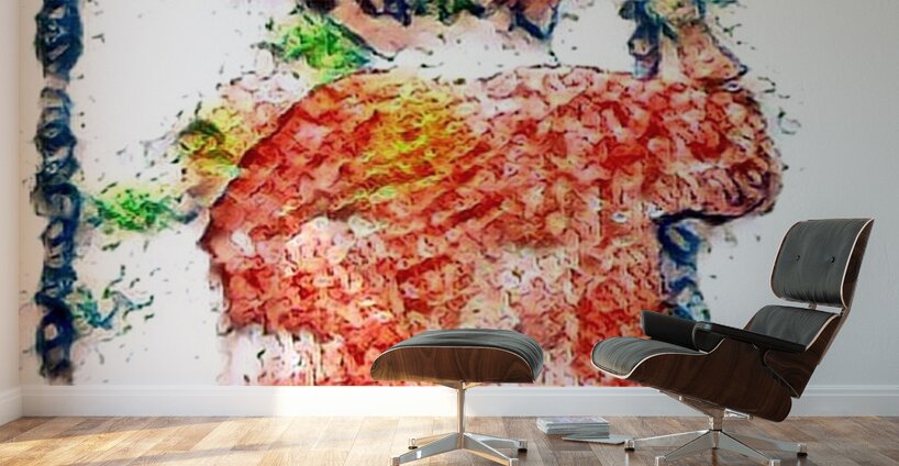 RED PORTRAIT 18 Wall Murals