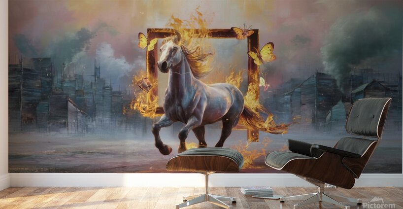 abstract oil painting of flowers 4 Wall Murals