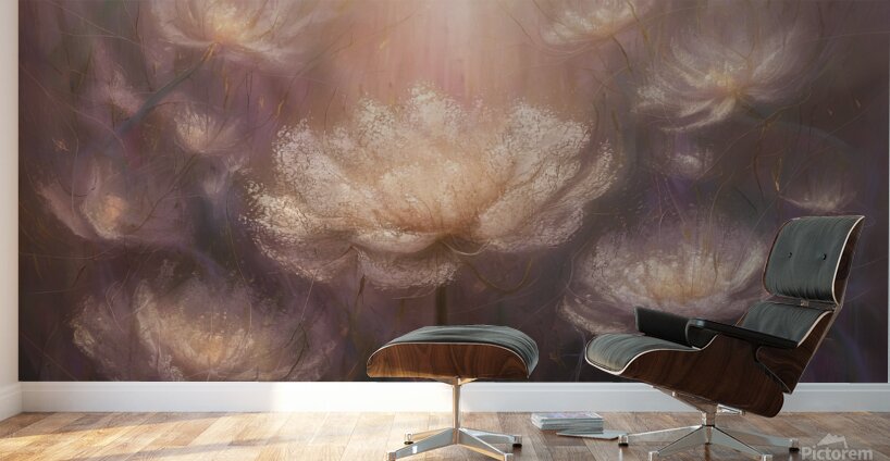 abstract oil painting of flowers 5 Wall Murals