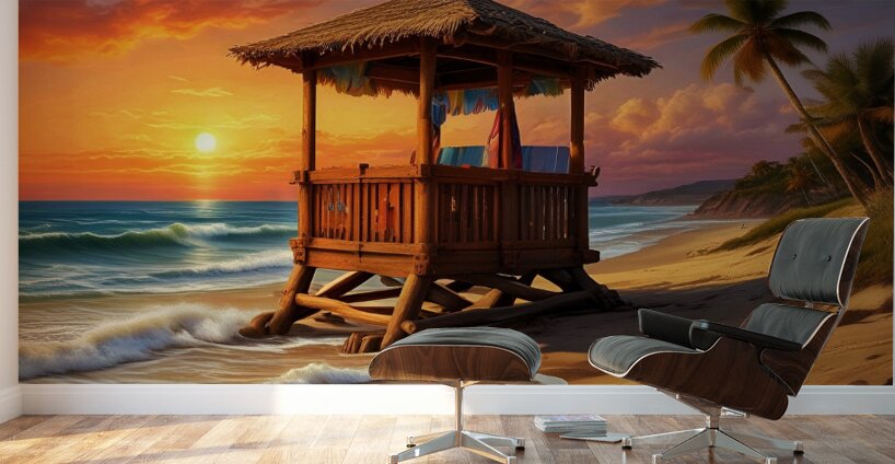 A Beachside Hut 2 Wall Murals