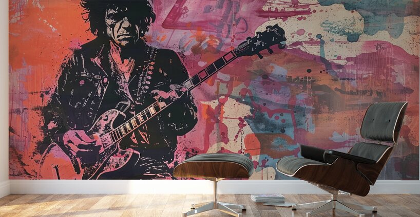 The Rock Rebellion of Keith Richards Wall Murals