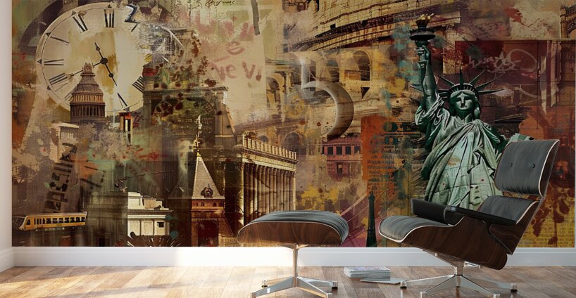 Statue of Tower Colosseum 1 Wall Murals