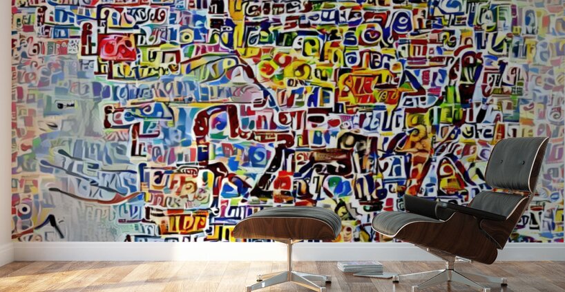 letter reflections Wall Murals