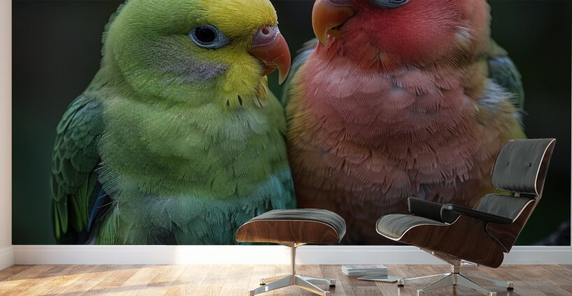 Serene Lovebird Wall Murals