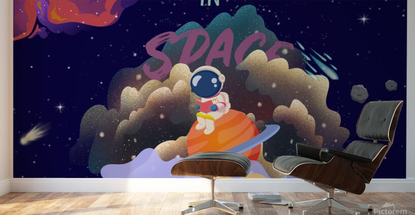 TEXT casual day in space Wall Murals