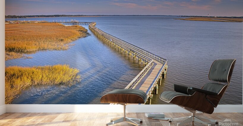 Looking Down On Port Royal Sound South Carolina  Wall Murals
