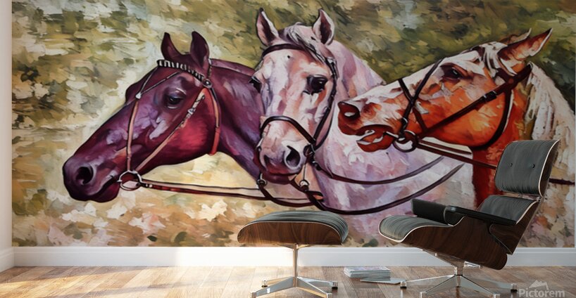 ArtXcl 049 three horses  Wall Murals