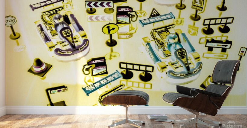 Go-kart art Wall Murals