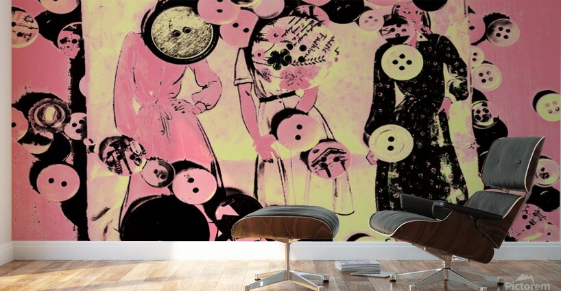 Past patterns and bygone buttons Wall Murals