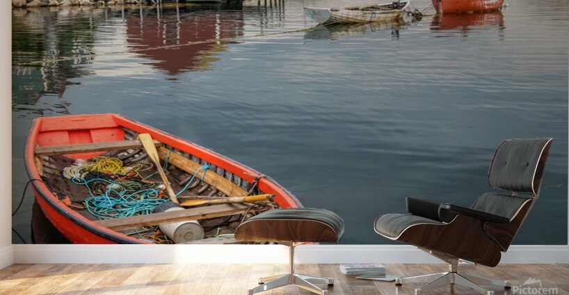 Red Dory at Peggys Cove Wall Murals