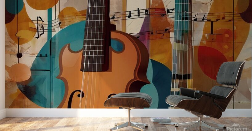 Default Abstract Music Background illustration Wall Murals
