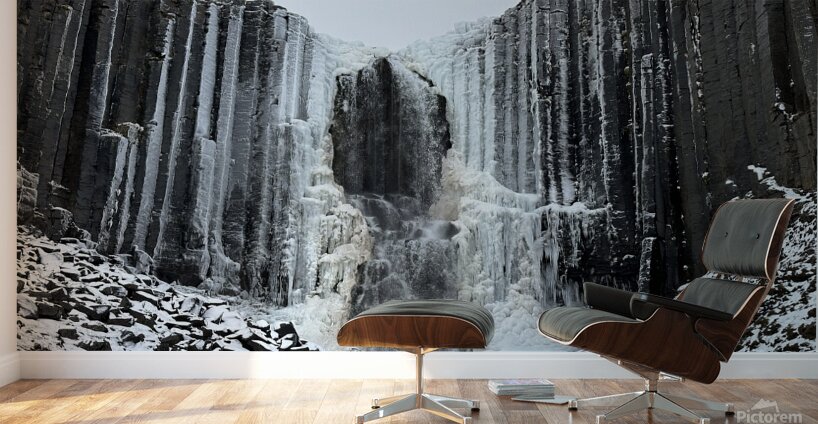 Icy Studlagil Waterfall Iceland Wall Murals
