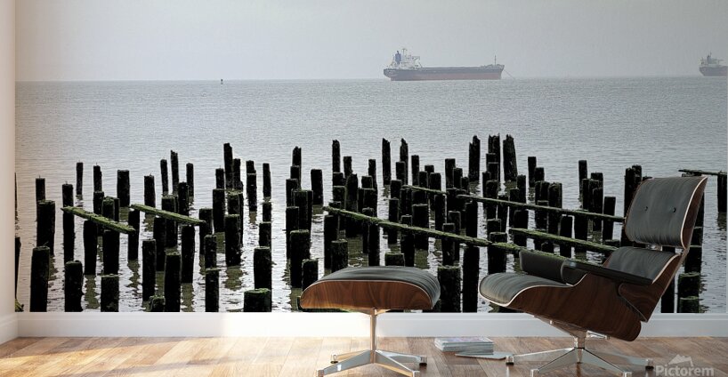 Pier Ruin in Astoria Oregon Wall Murals