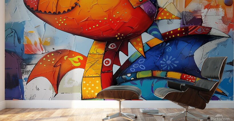 THE COLORFUL DRAGON Wall Murals